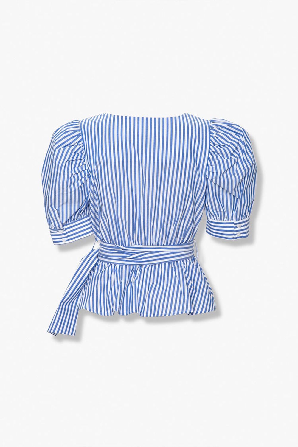 Pinstriped Puff-Sleeve Top, image 2