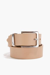 Faux Leather Square-Buckle Belt, image 1
