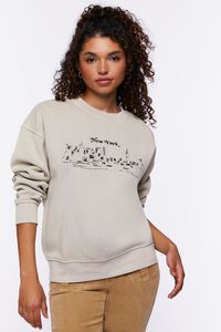 TAUPE/MULTI New York Graphic Pullover, image 1
