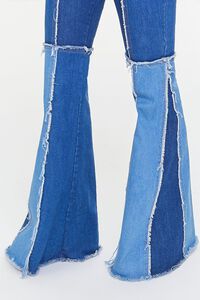 DENIM/MULTI Patchwork Frayed Flare Jeans, image 6