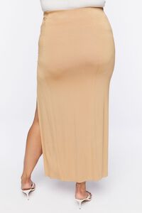 SAFARI Plus Size Leg-Slit Maxi Skirt, image 4
