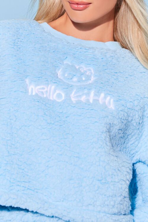 BLUE/MULTI Faux Shearling Hello Kitty Pullover, image 5