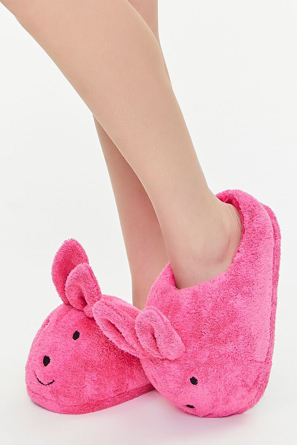 PINK Plush Bunny Indoor Slippers, image 1