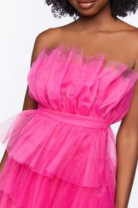 HOT PINK Tulle Tiered Mini Dress, image 5