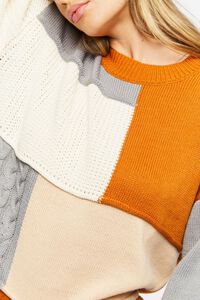 CAMEL/MULTI Colorblock Drop-Sleeve Sweater, image 5