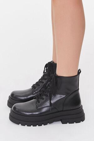 Black Lace-up Boots