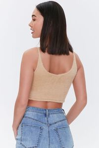 SAND   Sweater-Knit Ruched Cami, image 3