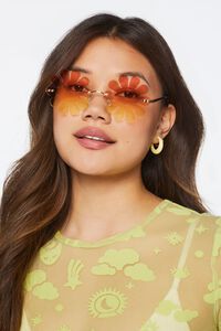 Gradient Floral-Shaped Sunglasses, image 3