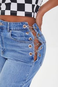 MEDIUM DENIM Crisscross Chain 90s-Fit Jeans, image 5