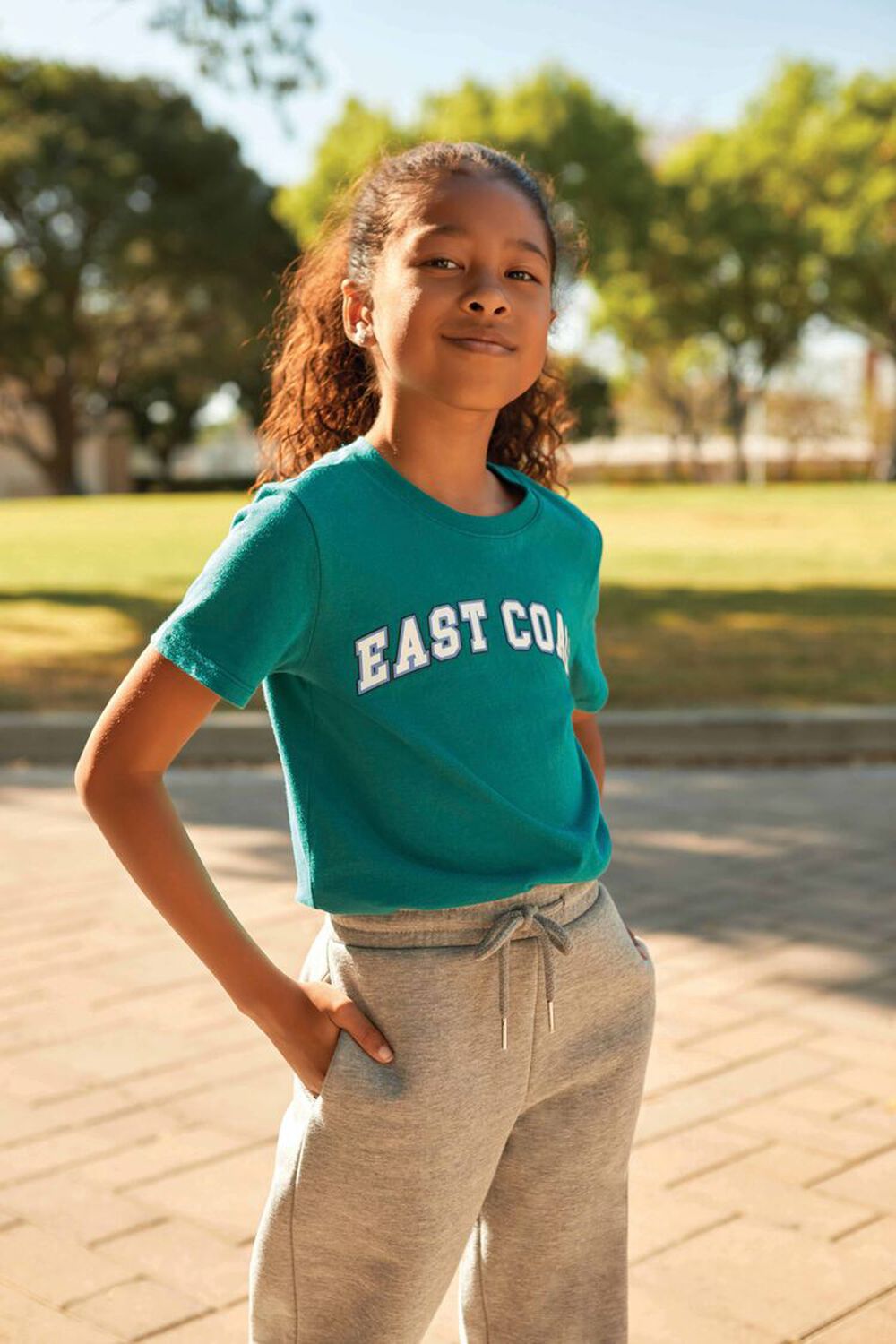TEAL/MULTI Kids East Coast Graphic Tee (Girls + Boys), image 1