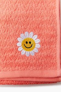 PINK Embroidered Floral Hand Towel, image 3