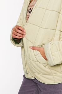 BEIGE Quilted Zip-Up Jacket, image 5