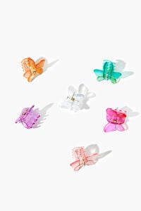 PINK/MULTI Butterfly Mini Claw Hair Clip Set, image 3