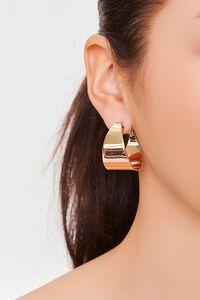 Wide-Band Hoop Earrings, image 1