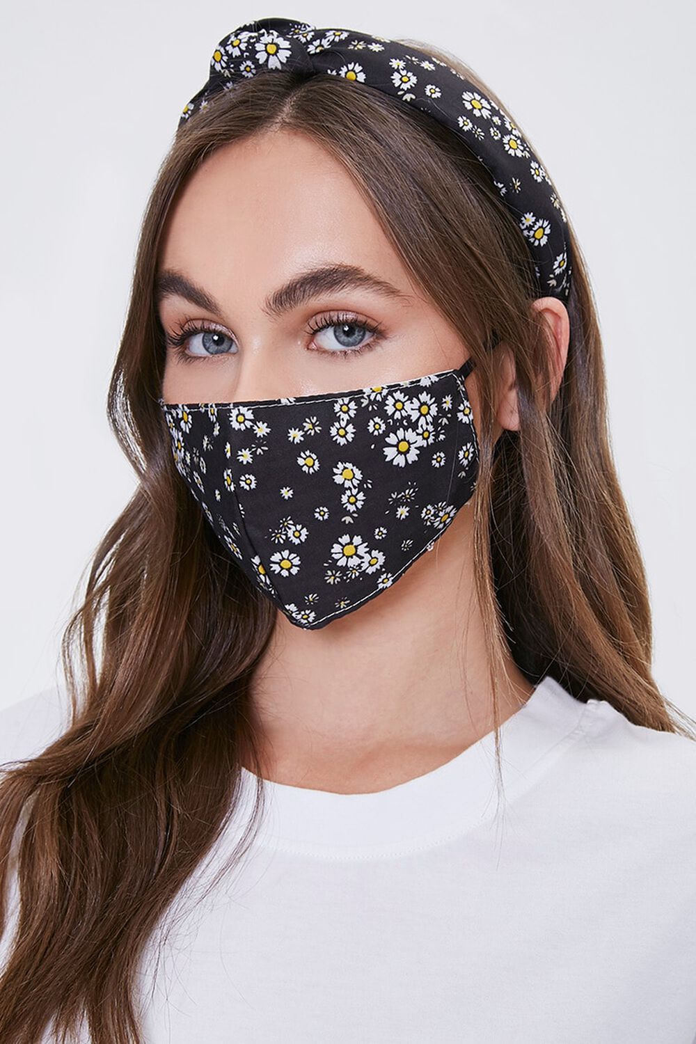 Floral Headband & Face Mask Set, image 1