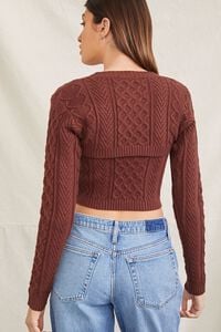 BROWN Sweater-Knit Cami & Bolero Overlay Set, image 3