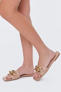 NUDE Chain Faux Leather Sandals, image 1