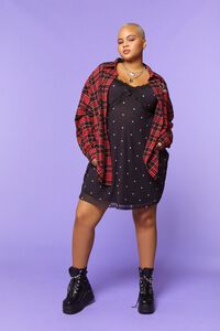 RED/MULTI Plus Size Hello Kitty & Friends Flannel Shirt, image 5