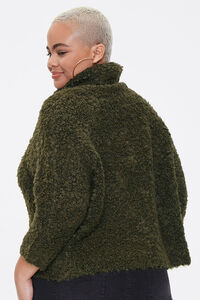 OLIVE Plus Size Boucle Turtleneck Sweater, image 3