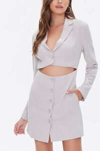 TAN Cutout Blazer Mini Dress, image 1
