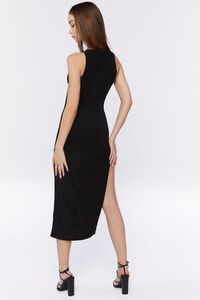 BLACK Cutout Midi Slit Dress, image 3