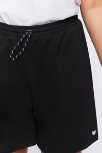 BLACK Plus Size Active Drawstring Shorts, image 6