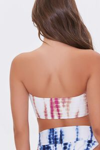 MAGENTA/WHITE Tie-Dye Tube Bikini Top, image 3
