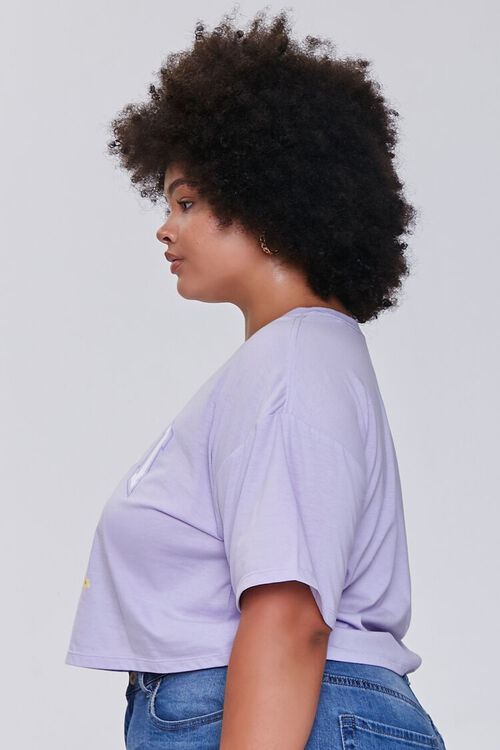 LILAC/MULTI Plus Size Bambi Graphic Cropped Tee, image 2