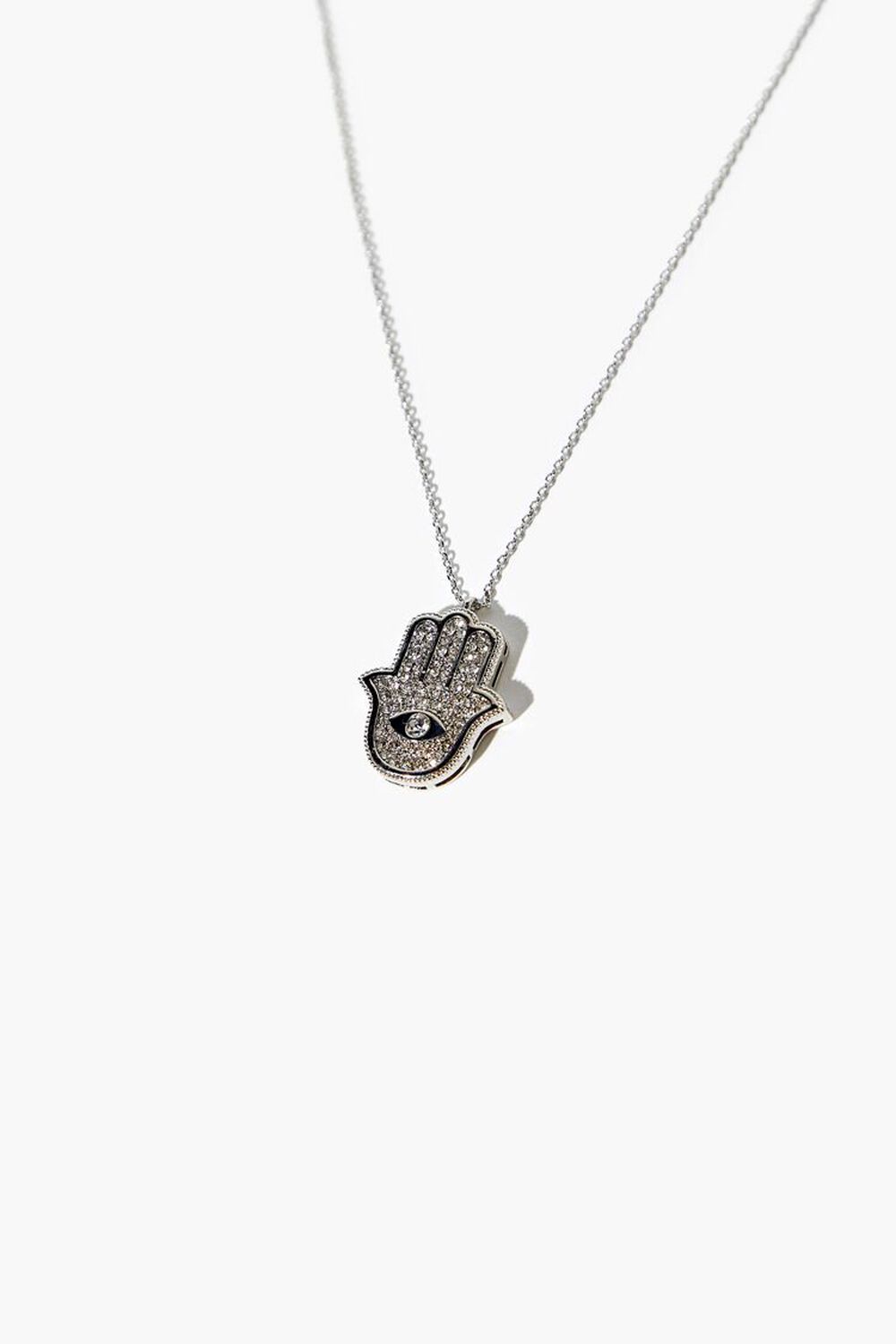 Rhinestone Hamsa Hand Necklace, image 2