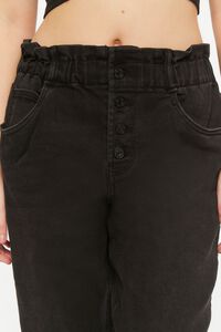 BLACK Paperbag Straight-Leg Jeans, image 4