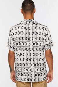 WHITE/BLACK Crescent Moon Print Shirt, image 3