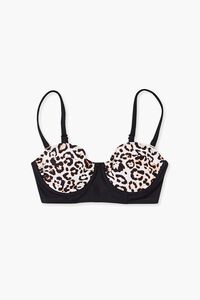 TAN/BLACK Leopard Print Bikini Top, image 4