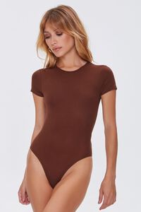 BROWN Strappy Caged-Back Bodysuit, image 5