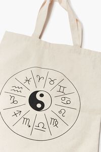 Zodiac Yin Yang Graphic Tote Bag, image 2
