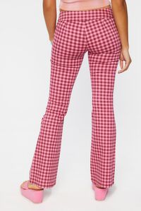Gingham Low-Rise Flare Pants, image 4