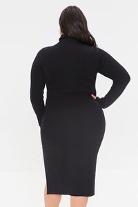 BLACK Plus Size Cutout Sweater Dress, image 3