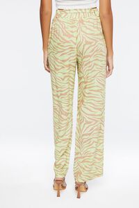 Belted Zebra Print High-Rise Pants, image 4