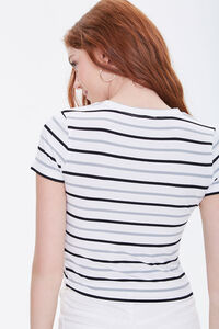 Striped Ribbed Knit Tee, image 3