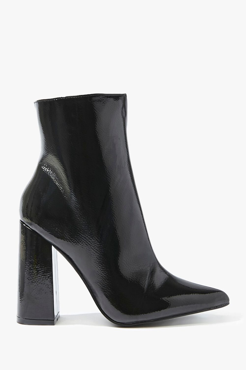 Faux Patent Leather Booties, image 1