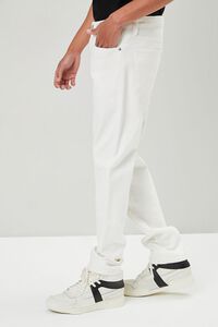 WHITE Clean Wash Tapered Jeans, image 3