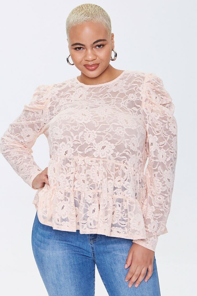 forever 21 white lace top