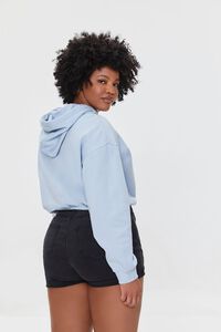 BLUE/WHITE Plus Size Beverly Hills Hoodie, image 3