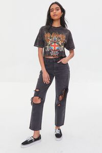 CHARCOAL/MULTI Def Leppard Graphic Cropped Tee, image 4
