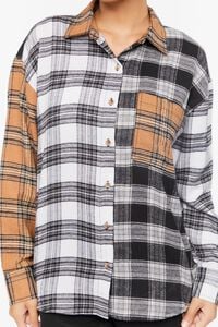 WHITE/MULTI Reworked Plaid Flannel Shirt, image 5