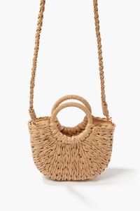 NATURAL Basketwoven Straw Tote Bag, image 2