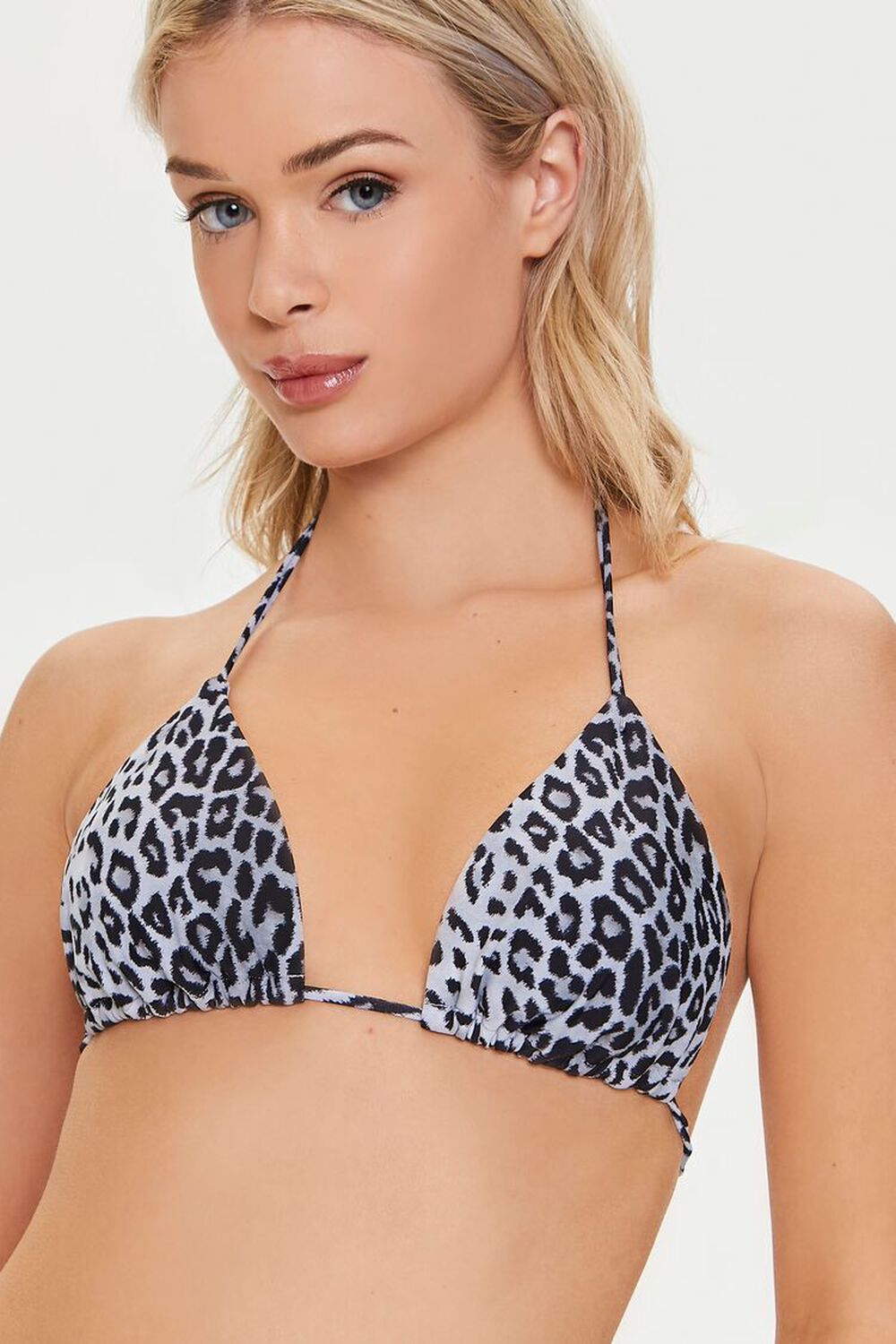 erosie familie Wegversperring Leopard Print Triangle Bikini Top