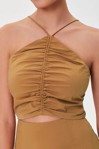 COGNAC Ruched Cropped Cami & Mini Skirt Set, image 5