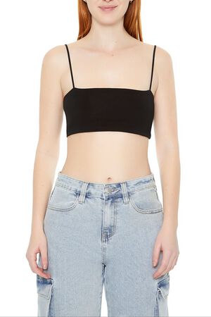 Ribbed Knit Cropped Cami