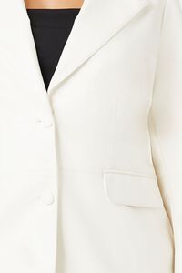 WHITE Plus Size Faux Leather Blazer, image 5