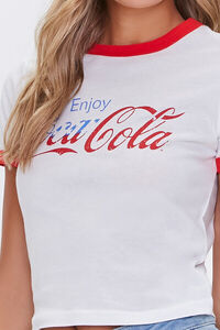 WHITE/MULTI Coca-Cola Graphic Ringer Tee, image 5